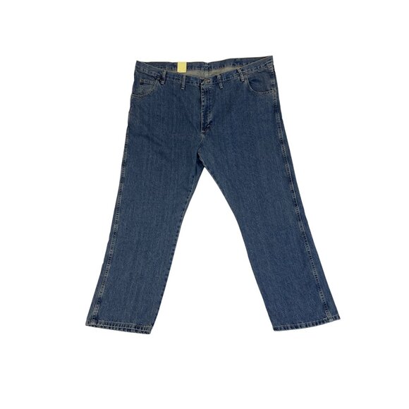 Wrangler Mens Relaxed Straight Jeans Medium Wash Size 50x30 - Picture 1 of 5